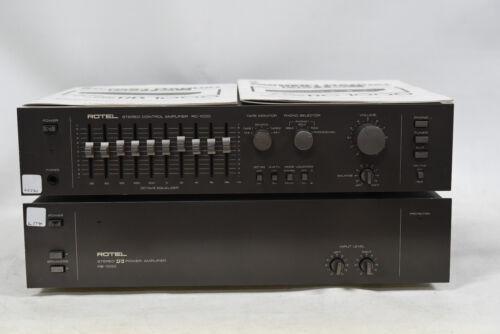 Rotel RB-1000 Stereo DC Power Amplifier & Rotel RC-1000 Pre-Amp - Vintage Japan - Picture 1 of 23