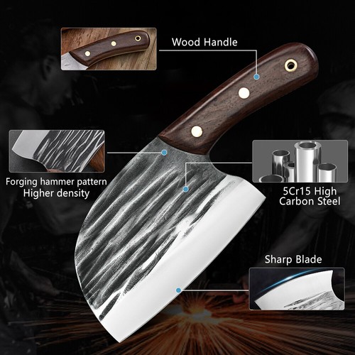 Knife Set Steel Kitchen Knives Chef Japanese Steak Damascus Cleaver Sharp Block - Picture 7 of 11