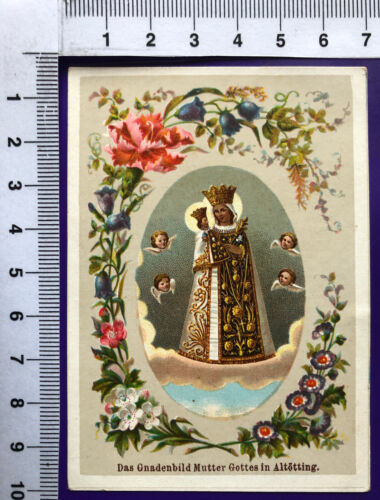 Andachtsbild Wallfahrt Andenken Altötting Mutter Gottes Gnadenbild Maria Engel