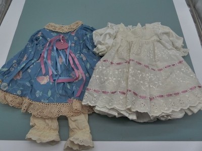 2 Handmade Doll Dresses Fitts 20'' Doll Extra Ribbons