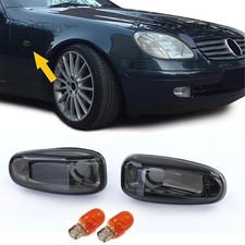 F&uuml;r Mercedes R170 SLK C209 A208 W210 S210 2x Seitenblinker Schwarz Klarglas