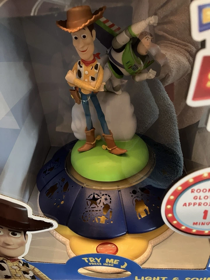 Disney Pixar Toy Story Buzz & Woody Luz y Sonido Luz Nocturna Decoración de Habitación Nuevo en Caja Foto 2 de 4