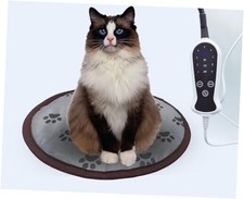 Pet Heating Pad for Small Dogs  Cats - Electric Heated Bed with Timer, Chew