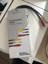 🔥Best Buy Essentials  6' Composite A/V Cable, Black SHIPS FAST🔥