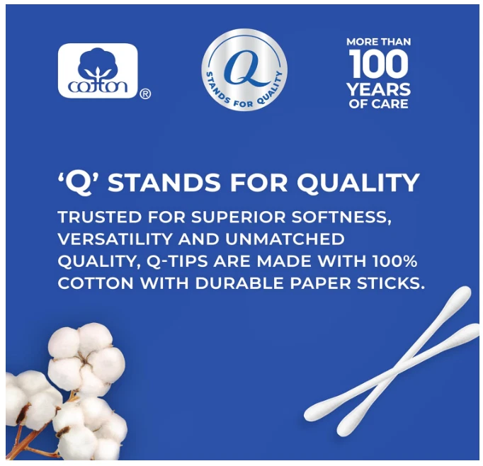 Hisopos de algodón de doble cara de madera punta Q 100 % algodón para belleza higiene limpieza Foto 4 de 4