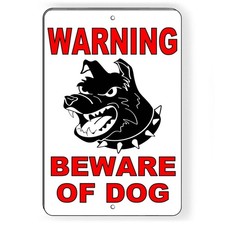 Warning Beware Of Dog Sign / Decal Doberman Security Attack Guard Bite BD014