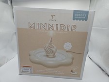 MINNIDIP LE Resort Collection - Coastal Travertine Swan Inflatable Fountain New 