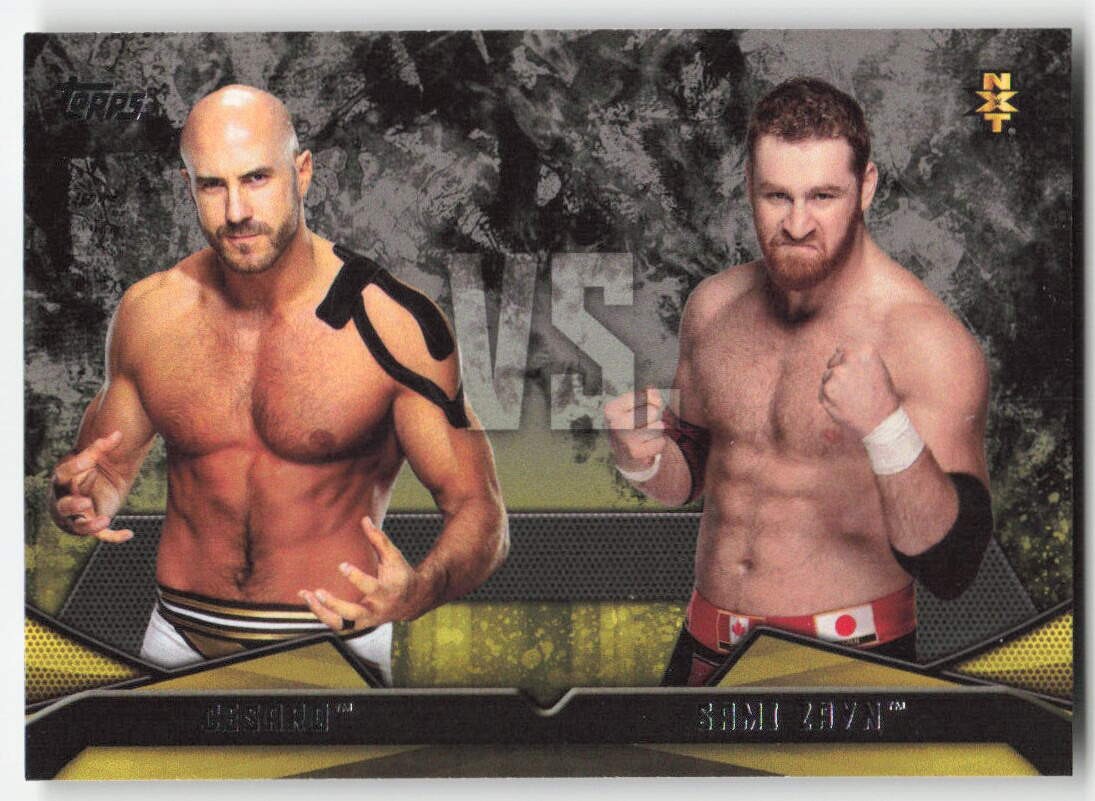 2016 Topps WWE Then Now Forever Rivalries NXT Sami Zayn Cesaro #13