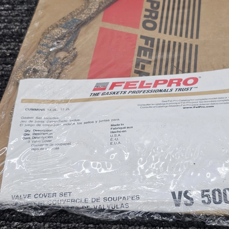 Junta de cubierta de válvula de motor Fel-Pro VS 50006 C apta para 92 International Harvester 3700 Foto 3 de 4