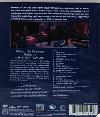 Return To Forever Returns: Live at Montreux 2008 DVD Jazz Chick Corea