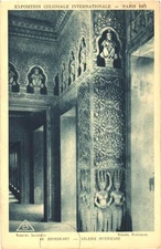 Paris France Paris Colonial Exposition Angkor Wat Interior Gallery Postcard