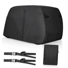 Golf Cart Cover 4 Passenger Heavy Duty, 420D Waterproof Golf Cart Black