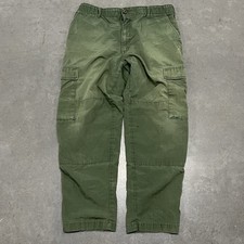 Vintage 1990s Green Cargo Pants Size 34  Waist / 28  Inseam Unisex