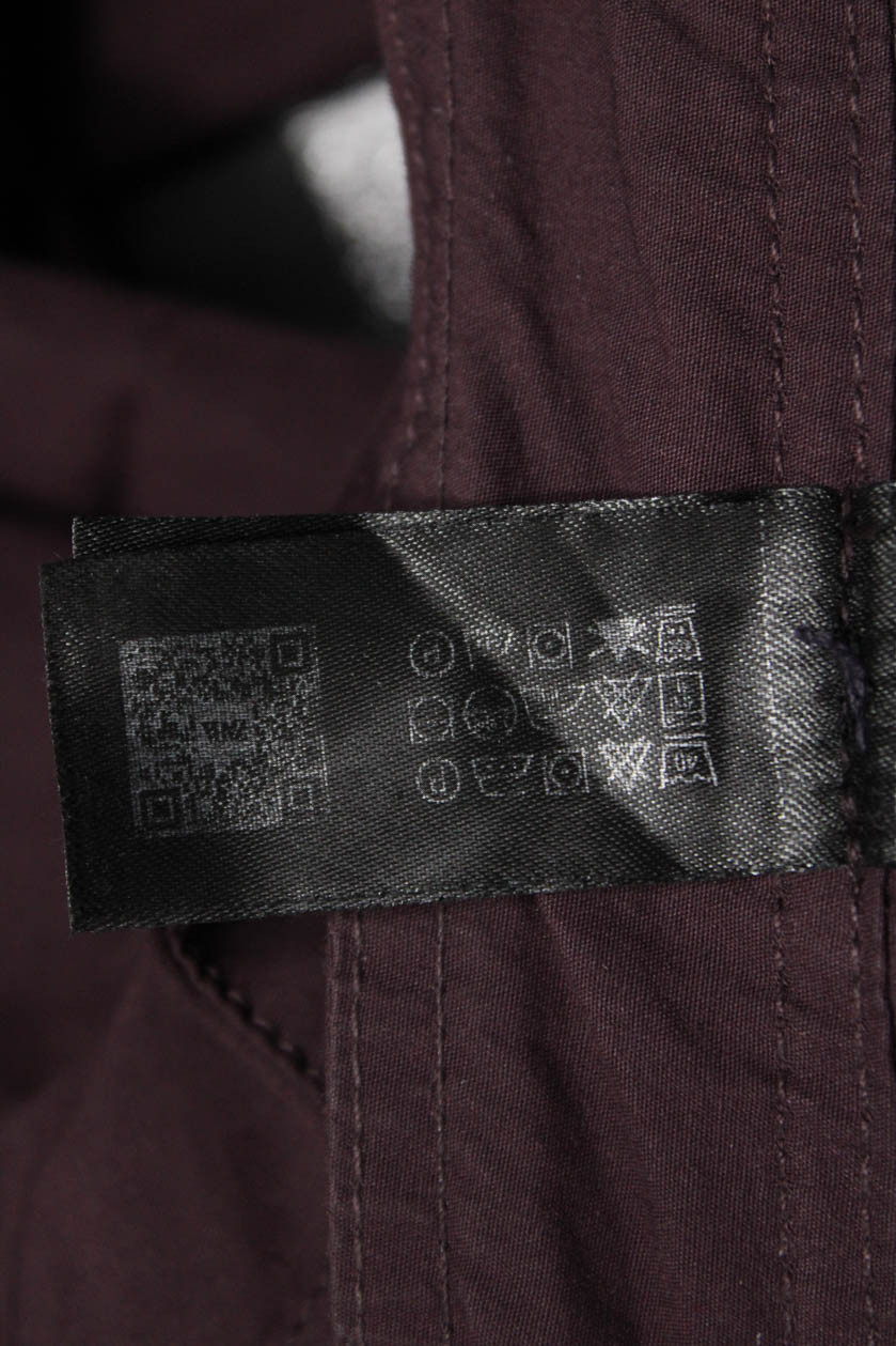 Zara Men Cargo Pants Purple Army 100% Cotton Hook & Eye Size 30 thumbnail 6