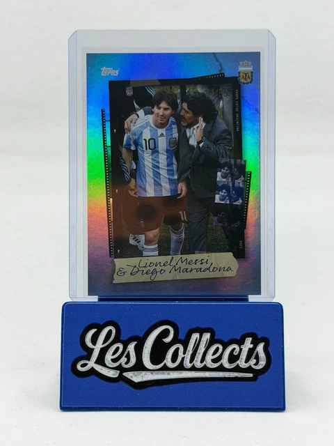 2025 Topps Focus Argentina Lionel Messi Diego Maradona Snapshots /99 Parallel