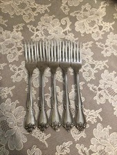 5 Oneida USA ARBOR ROSE TRUE ROSE Dinner Fork...