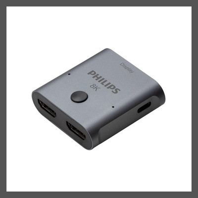 Philips 8K HDMI 2-Port Switch - Silver