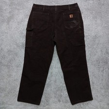 Carhartt Pants B11 38X30 Dark Brown DKB Dungaree Fit Utility Work Vintage 2002