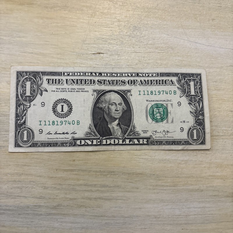Birthday, Anniversary, Note 11/8/74 One Dollar Fancy Serial Number 11819740 2013
