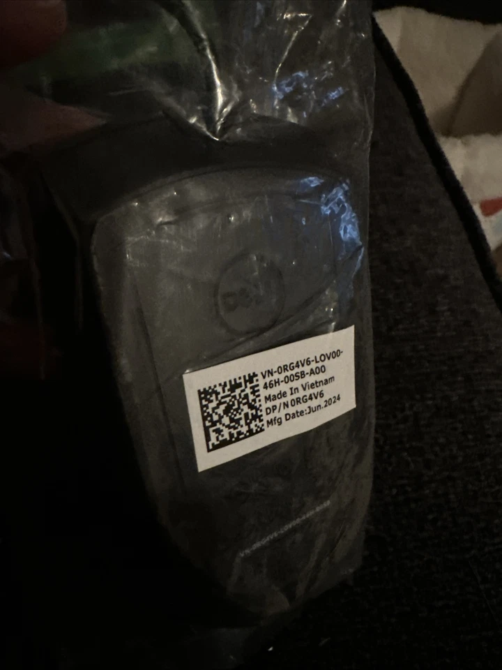 NEW Dell RG4V6 Scroll Wheel USB 2 Button Standard Optical Mouse Black - Image 3 of 4