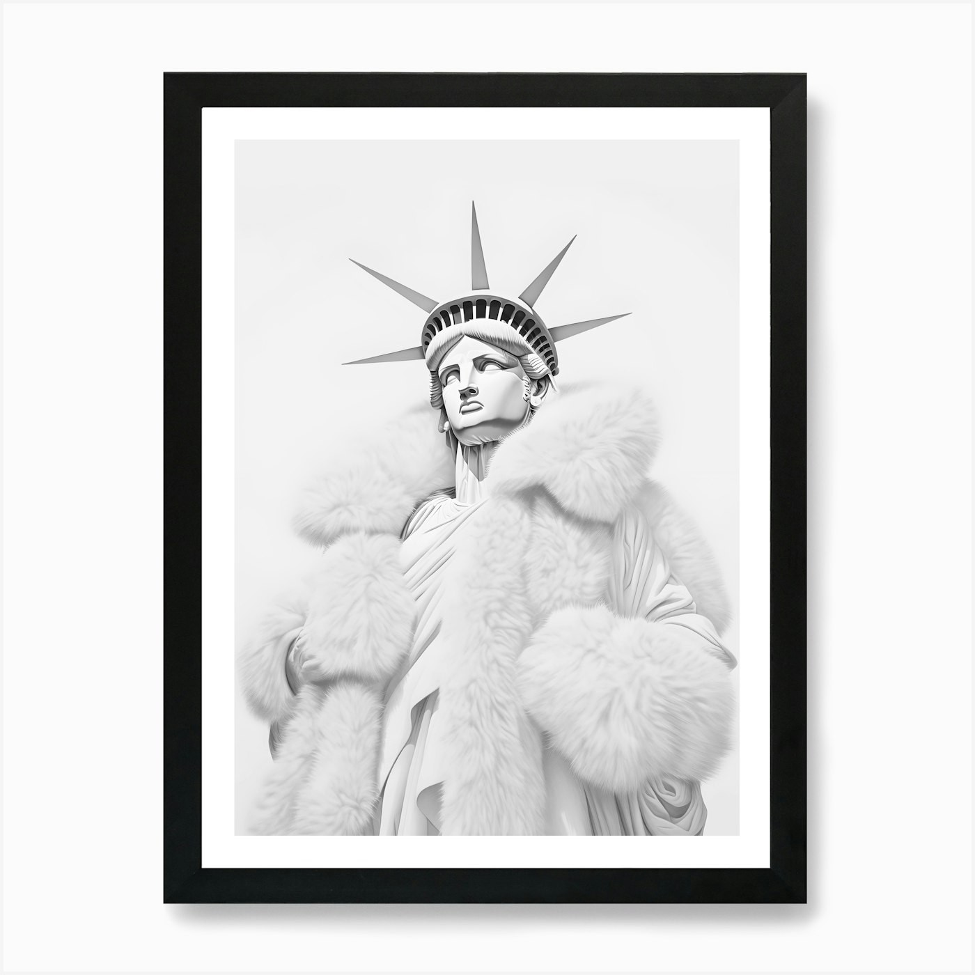 Statue of Liberty Framed Canvas Art Print Wall Decor Picture  