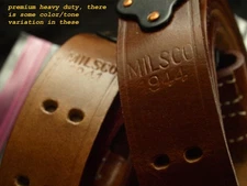 SLING  M1, 1903 M1907 MILSCO 1944 mkd. LEATHER replica with blknd. steel ftgs.