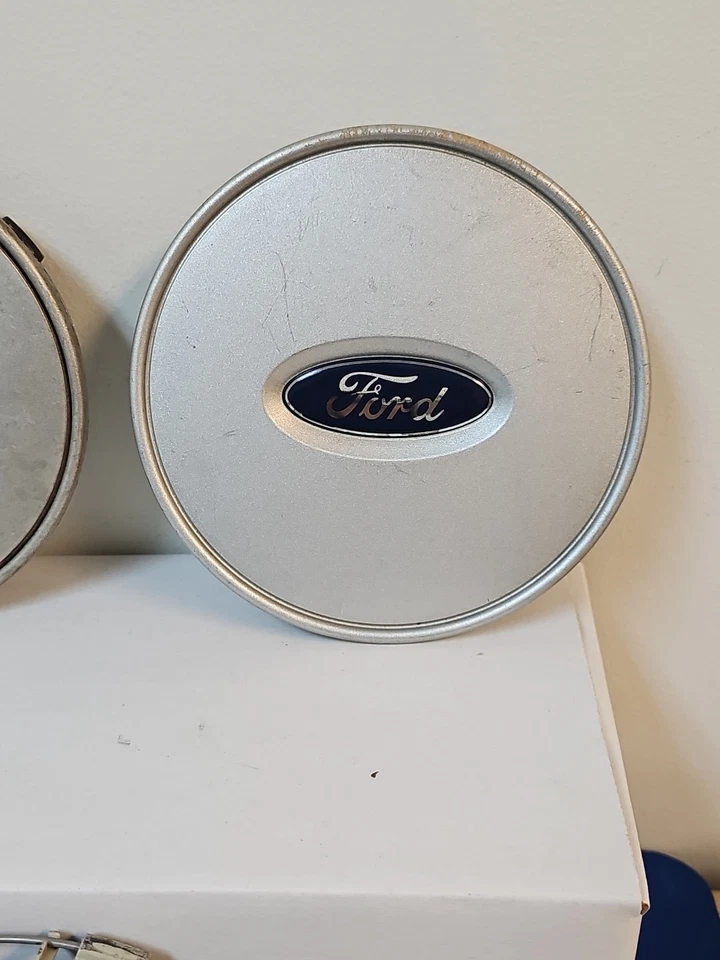 Ford Taurus 1986-1991 OEM 14" rueda tapa central plateada E6dc-1A096-AA Foto 3 de 4