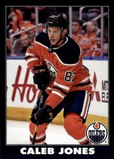 2020-21 O-Pee-Chee Retro Black Border Caleb Jones 38/100 Edmonton Oilers #483