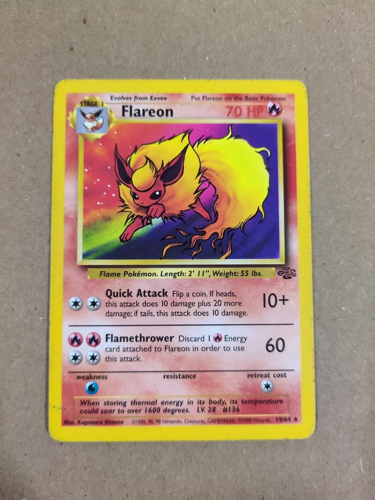 Flareon 19/64 - Pokémon - 1999 Jungle - MP
