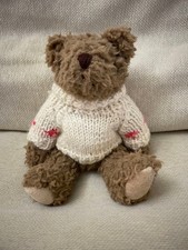 Teddy Bear in Antique Brown Knit Sweater