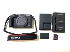 Canon EOS M6 Mark II Mirrorless Camera (Shutter 5K) + 3 Batteries & SD Card