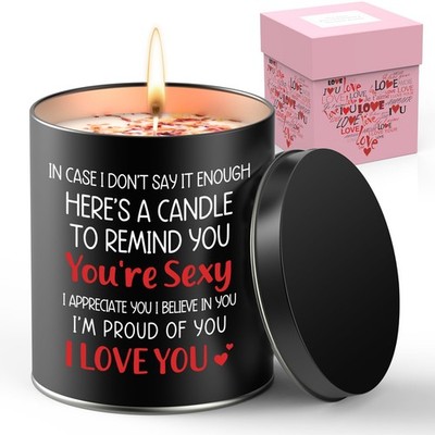 Casleovf Valentinstag Geschenke für Ihn Sie: 9 Unzen Duftkerzen, Herren Valentinstag G...