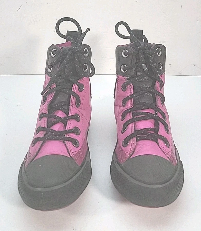 Converse Junior Taglia 1 Dalia Rosa Nero Bambini Chuck Taylor Asfalto Hi Tops 650006C