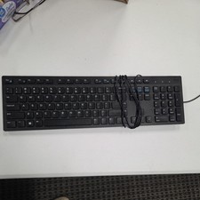 New Dell Wired USB Keyboard KB216d, KB216p Black Quiet Keys
