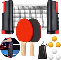 Tischtennis Set TischtennisschläGer + 6 BäLle + Netz TischtennisbäLle SchläGer