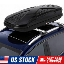 21cuft Hard Shell Rooftop Cargo Box Dual-side Opening Car Roof Luggage Storage