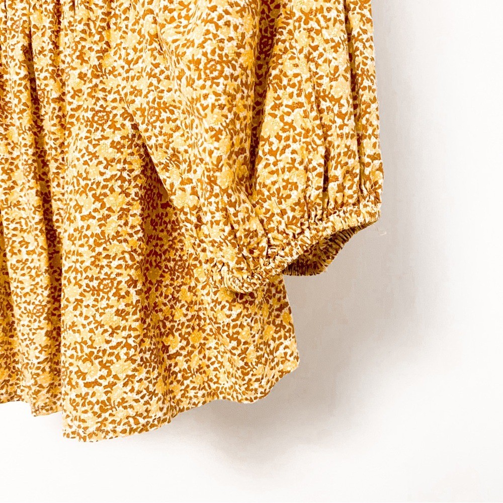 Universal Thread Fall Peasant Bubble Sleeve Flora… - image 4