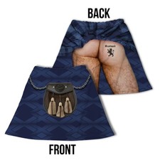Scotland - Football kit Sporran Exposed Behind Novelty Kilt - WC 2026