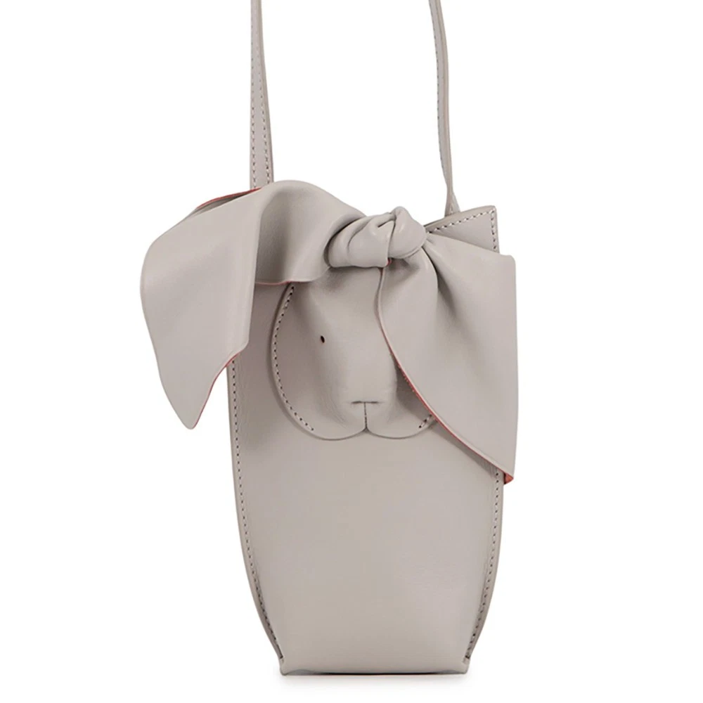 Loewe — LOEWE Bunny Pocket Shoulder Bag Leather Gray C623W48X01