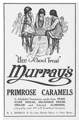 MURRAY Konditoren; Primelkaramellen - antike Werbung 1921
