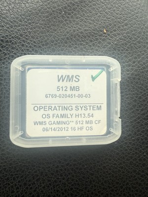 WMS BB1 BB2 SLOT MACHINE OS FAMILY H13.10 Thru H13.54 OPERATING SYSTEM CF CARD