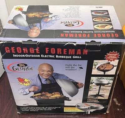 George Foreman Indoor/Outdoor Electric BBQ Grill – New in Box