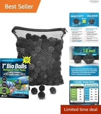 Efficient 1 Inch  Balls Filter Media - 250 Count Mesh Bag for Aquatic Filters