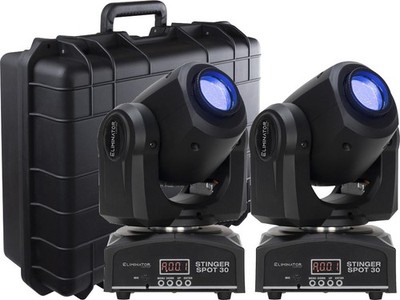 Eurolite LED Stinger Spot 30 Moving Head Weiß 30W Gobo DMX 2x Set Koffer