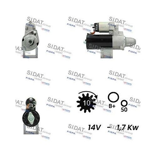 Démarreur Mercedes Benz Sidat S12BH0470 contre les pannes de réveil moteur