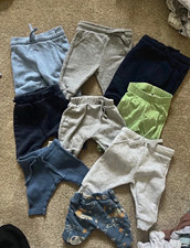 X9 Mixed Branded 0-3 Months Baby Jogger Trousers Bundle Cotton Drawstring