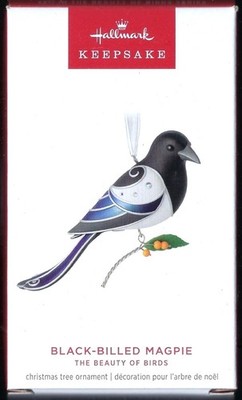 Hallmark 2026 BLACK BILLED MAGPIE Ornament #22 in THE BEAUTY of BIRDS Series New