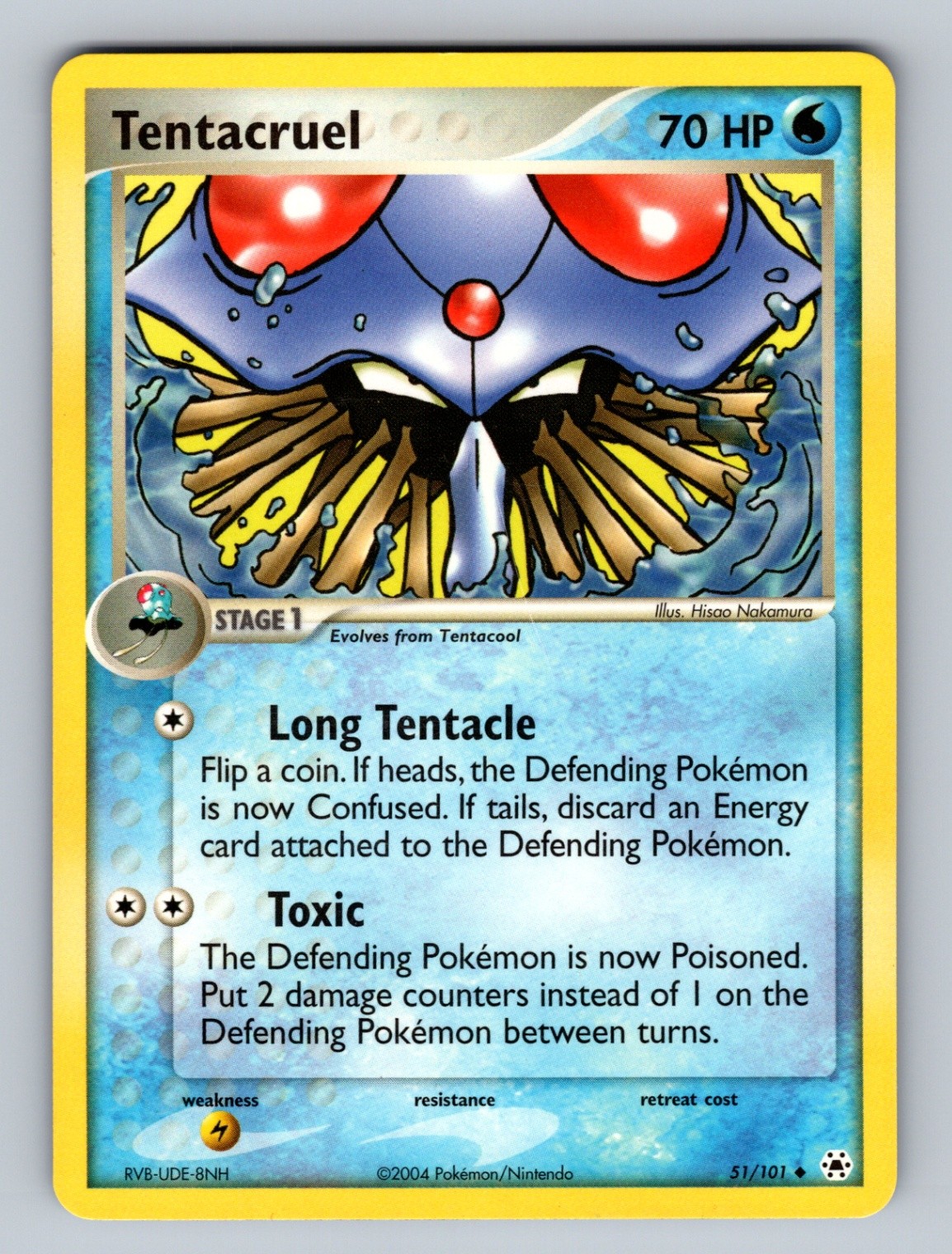Tentacruel 51/101 Uncommon Hidden Legends NM Pokemon TCG