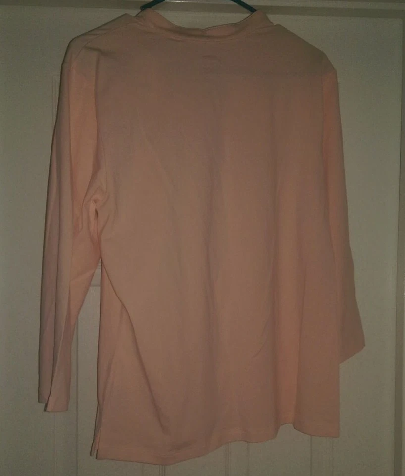 Hasting & Smith Womens Shirt Top Blouse Size L Large Peach NEW - Image 3 of 3