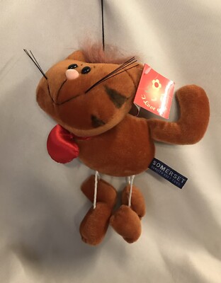 VALENTINSTAG HÄNGENDER EINFACHER TIGER ~ PLÜSCH ~ ROTES HERZ ~ SAUGNAPF PASSEND ~ 15 CM ~ NEU MIT ETIKETT